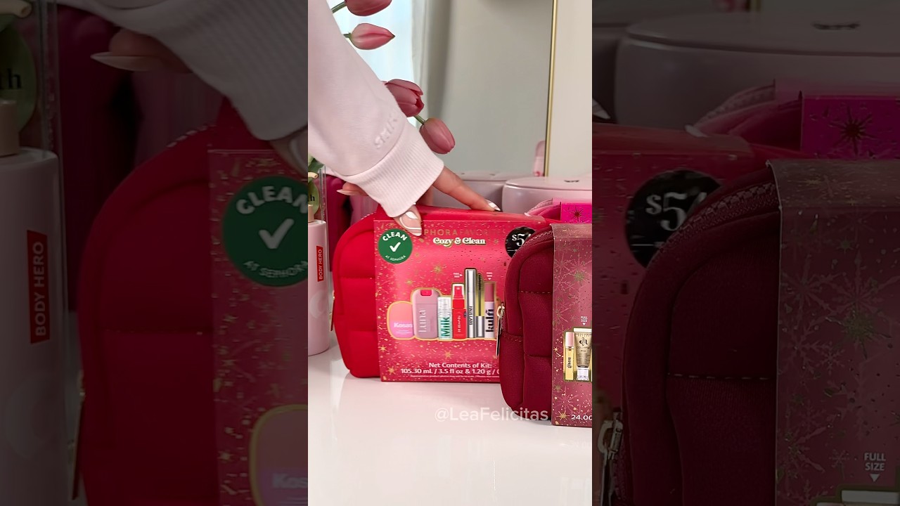 let&rsquo;s swatch the new Sephora Favorites Set &hearts;️🌺✨ #sephora #sephorahaul #unboxing #asmr #satisfying