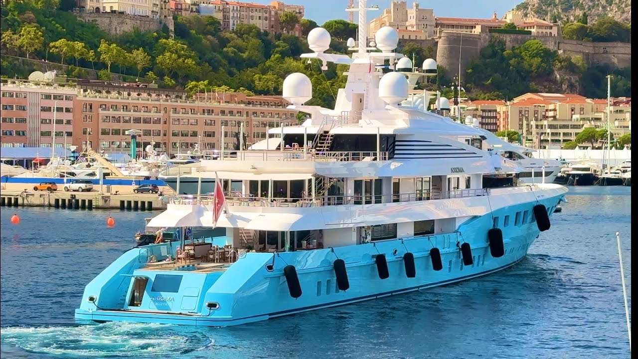 CAPTVATING 72m AXIOMA ALI RIZA YILDIRIM $75 MILLION SUPERYACHT ARRIVING IN MONACO @emman25MC
