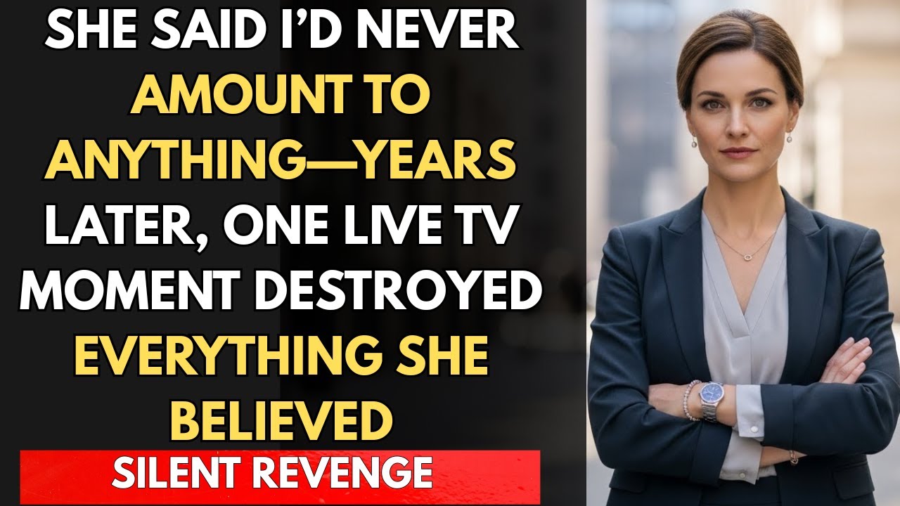 She said i'd never amount to anything—years later live tv moment destroyed everything she believed