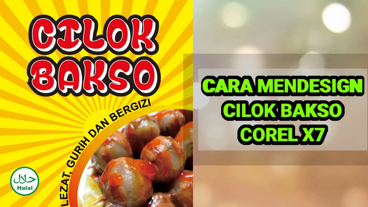 cara membuat banner simple coreldraw x7| Banner cilok bakso || corel x7