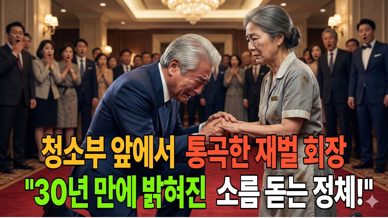 회장님이 무릎 꿇고 오열한 청소부의 정체