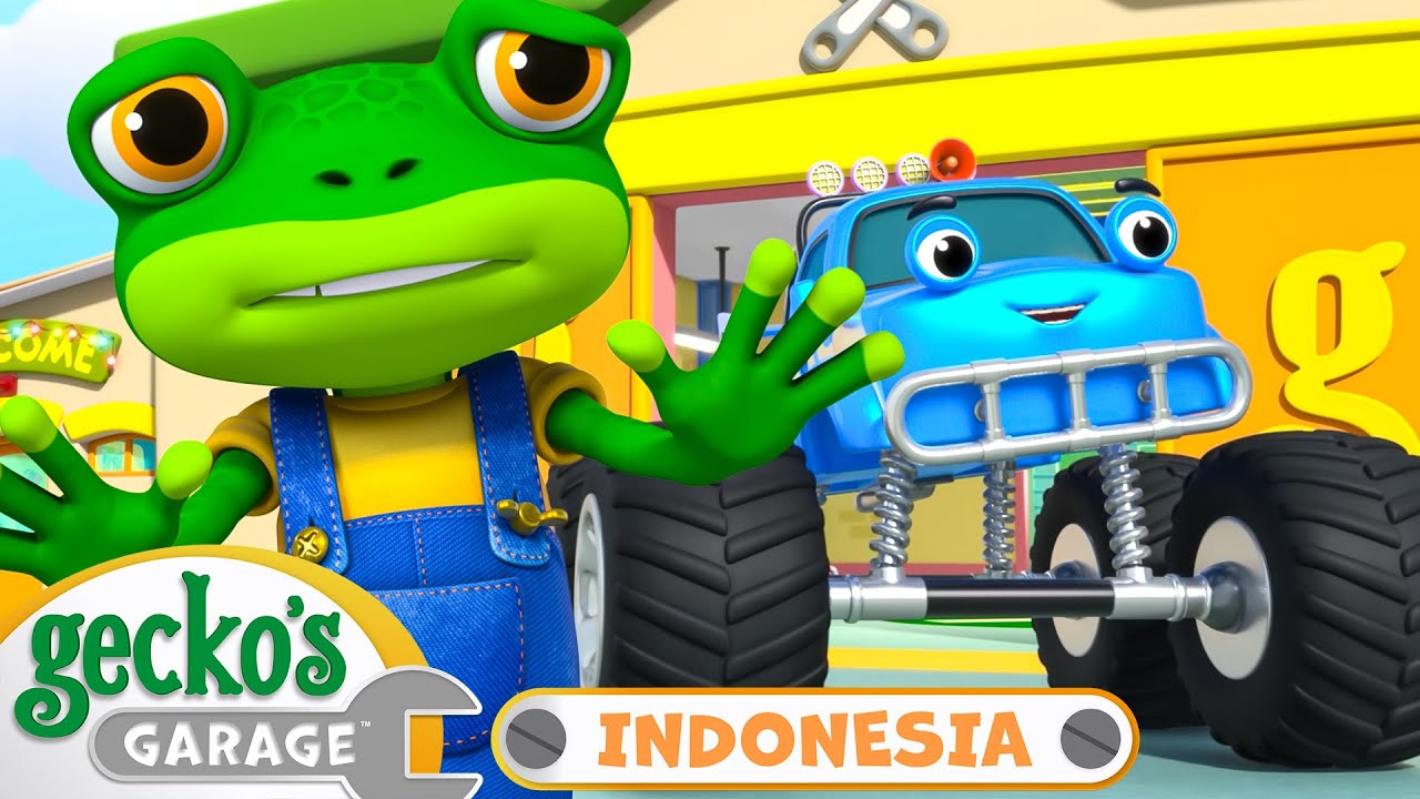 Penampilan Baru Monster Truk | Garasi Gecko | Kartun Populer Anak-Anak | Seru dan Mendidik