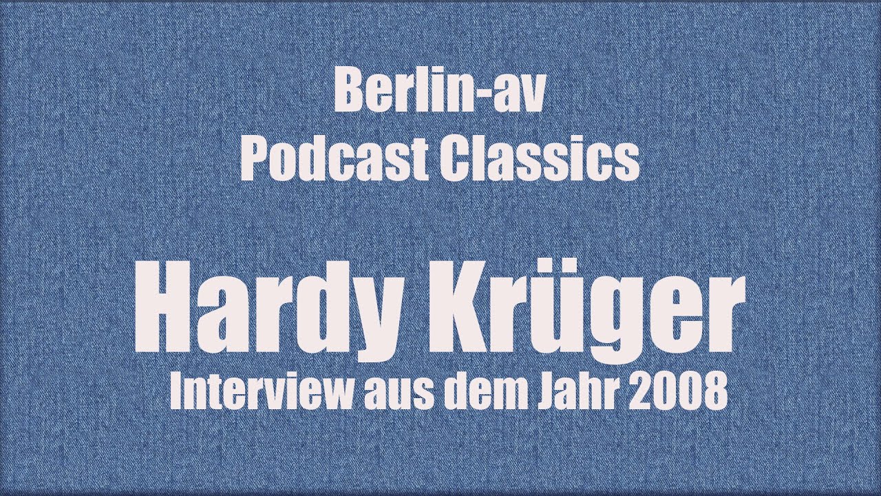 Interview Hardy Krüger aus dem Jahr 2008. #podcast