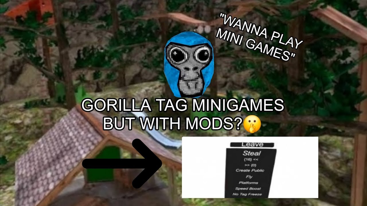Using mods in gorilla tag minigame🤫
