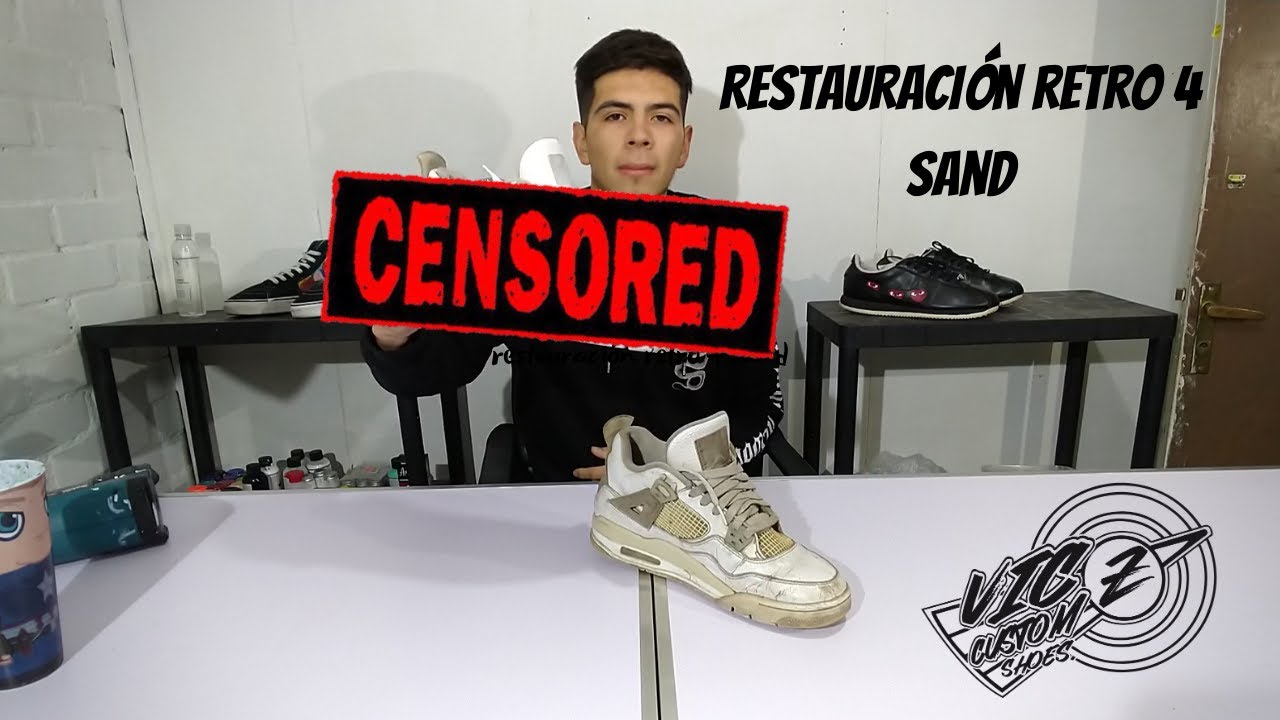 RESTAURACION EXTREMA JORDAN RETRO 4 SAND!!! 🔥 VIC CUSTOMZ 🤯
