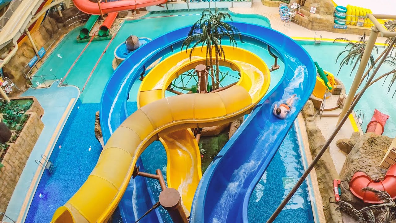THUNDER FALLS Water Slides at Sandcastle Water Park