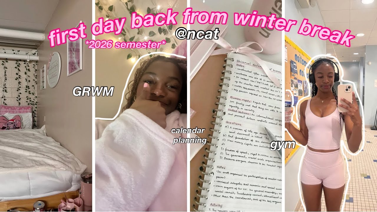 spring fdoc vlog @ncat | grwm, friends, gym, reset 🪽✨💗