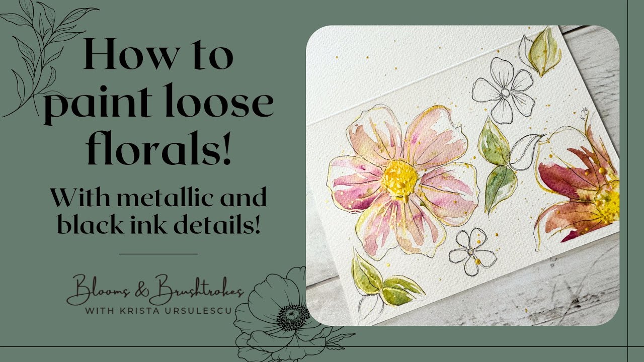 Loose Watercolor Florals for Beginners | Soft & Expressive Floral Painting