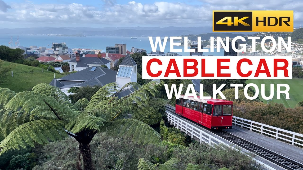 Wellington Cable Car Walk Tour New Zealand 4K HDR