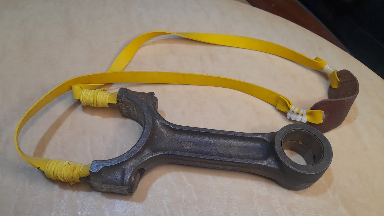 How To Make A Powerful Slingshot From Old Connecting Rod!