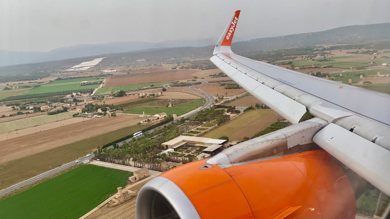 [4K] HAZY Palma de Mallorca Landing | PMI | EasyJet | A320-214 (sharklets)