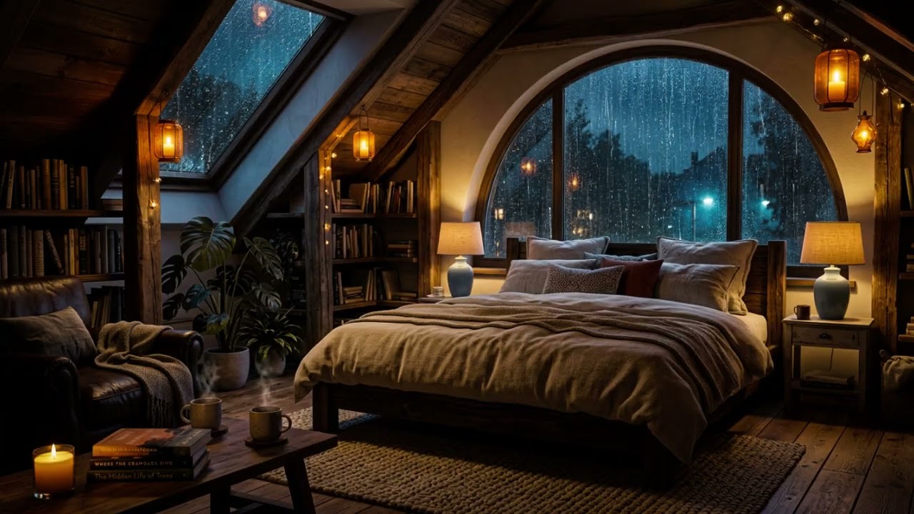 Cozy Hut in the Rain 🌧️ Relaxing Rain Sounds for Sleeping, Studying & Meditation
