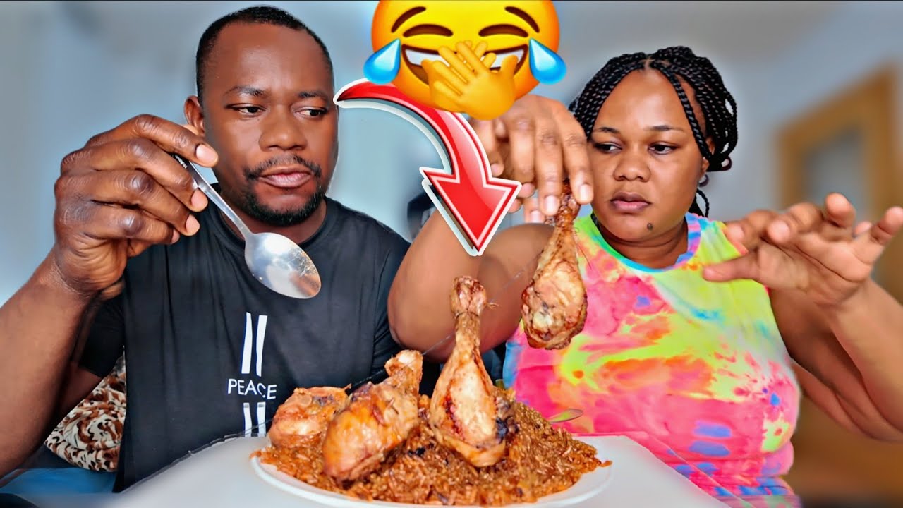 Tied The Chicken Together so My Wife Can't Chew Some Mukprank, African food mukbang