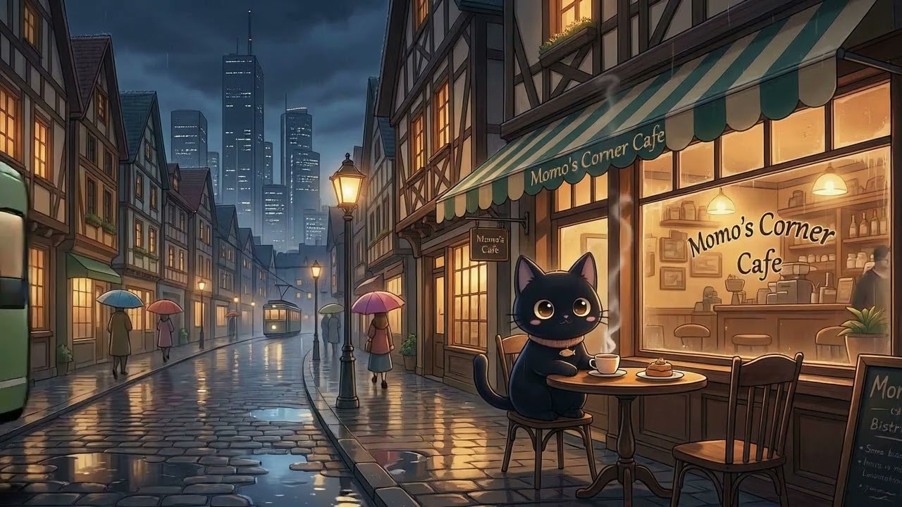 🌙 Lofi Rain Sounds | Cozy City Nights 🌃