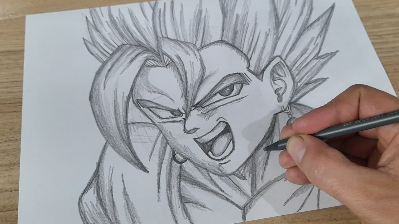 FACIL DE DESENHAR COMO DESENHAR VEGETTO BLUE | DRAGON BALL SUPER