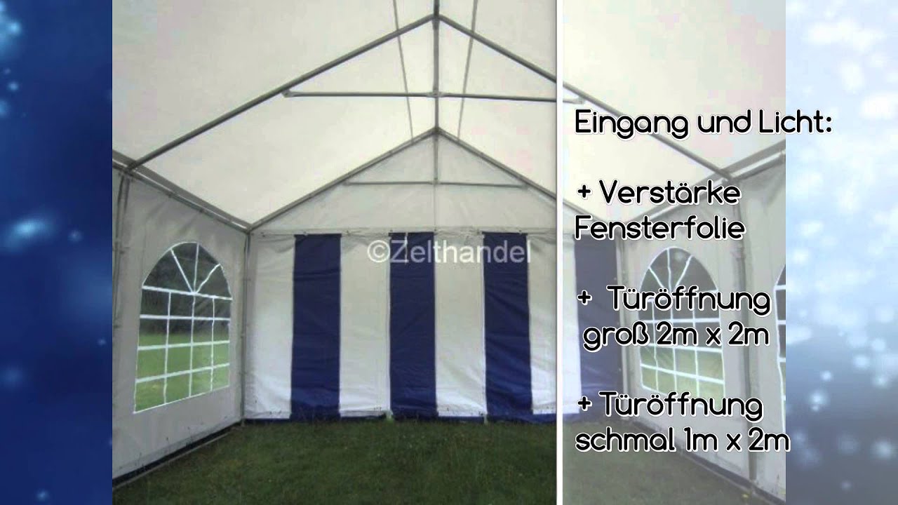 Partyzelte von Zelthandel.de: Partyzelt 3x4 blau-weiss