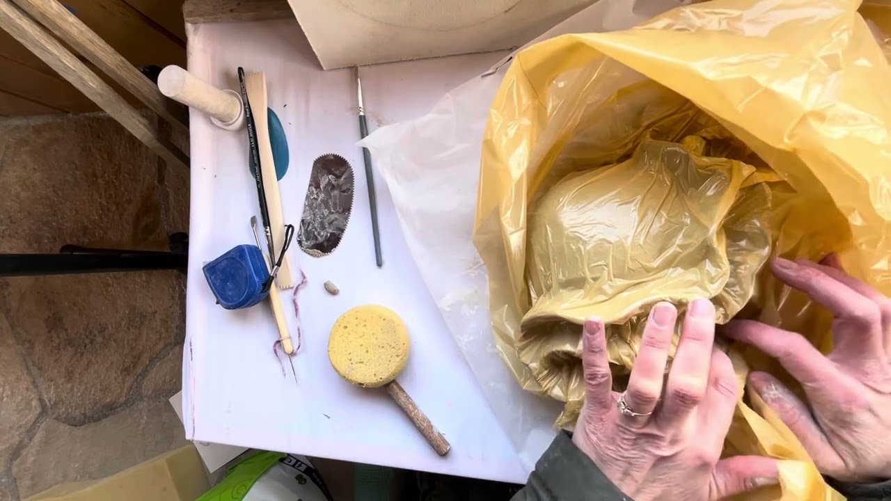 Storing a Raku sculpture