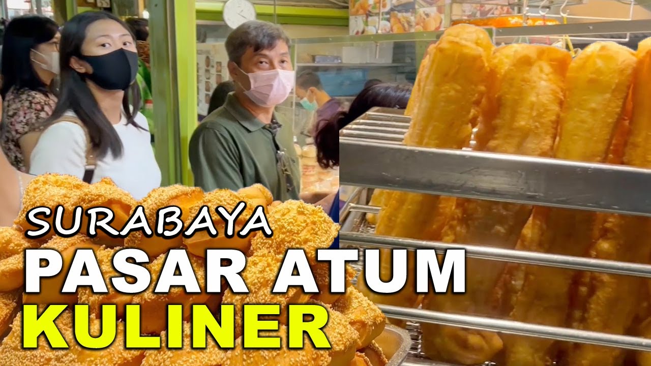PASAR ATOM RAMAI bersama Cici Surabaya Jajan CAKUE PENELEH EsKrim Legen Bubur Sumsum STREETFOOD Mall