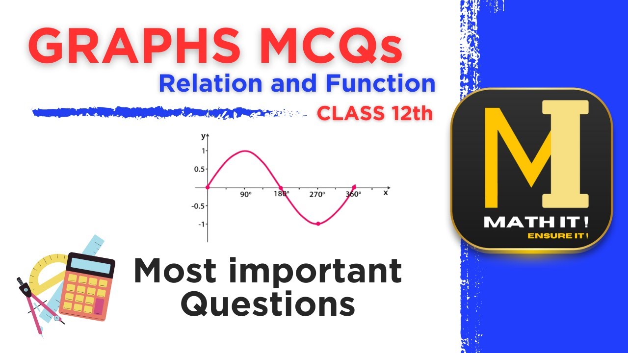 MCQs of Graph Based Questions | CLASS 12 Graphs | MATHIT| #graphs #relationfunction