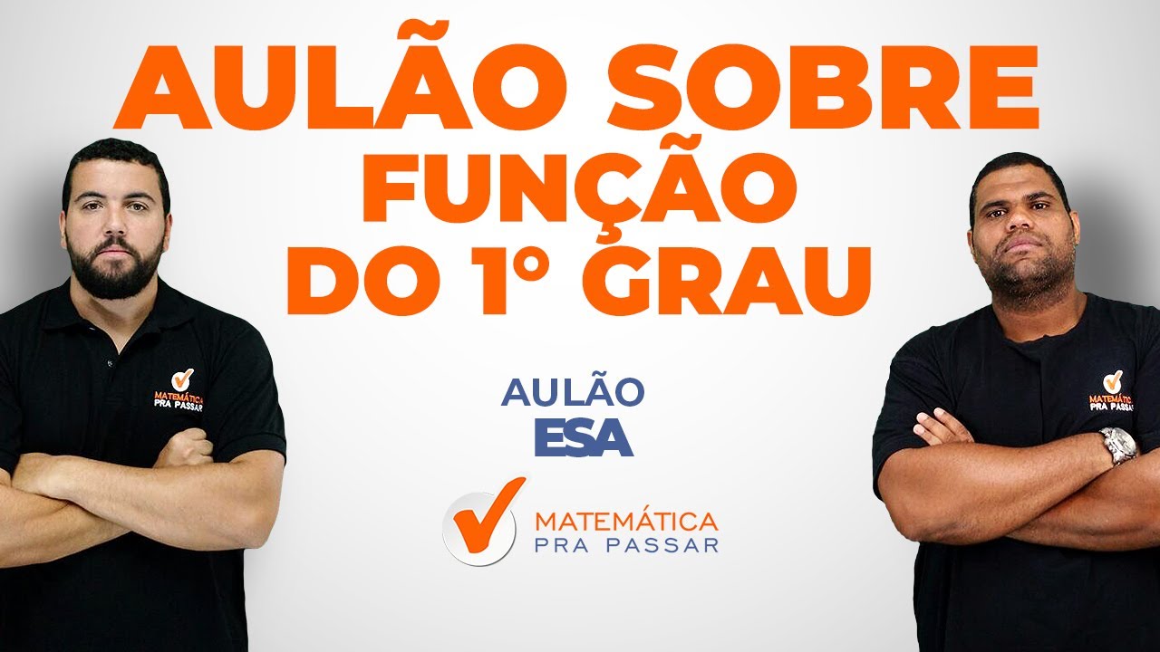 Matemática - Função do 1º Grau - EsSA e EEAR - Professor Renato Oliveira