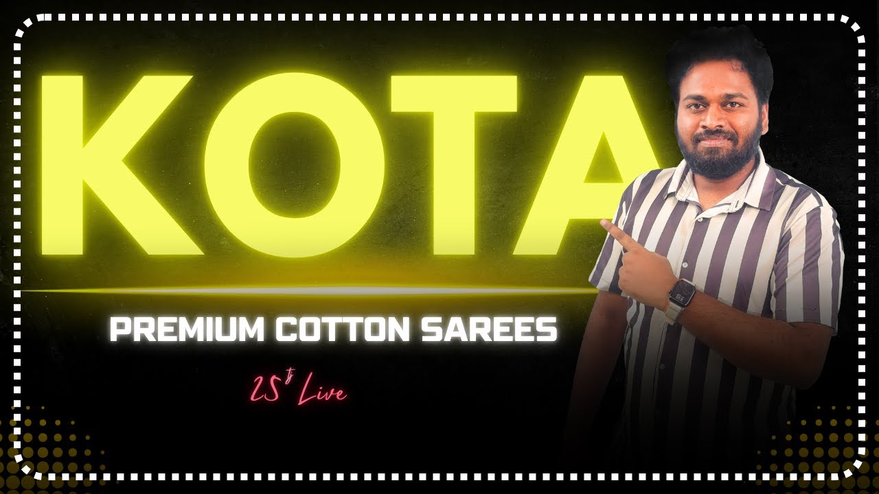 Premium Kota Cotton Sarees New Collections  @manahandloomsarees #live #handloomcottonsarees
