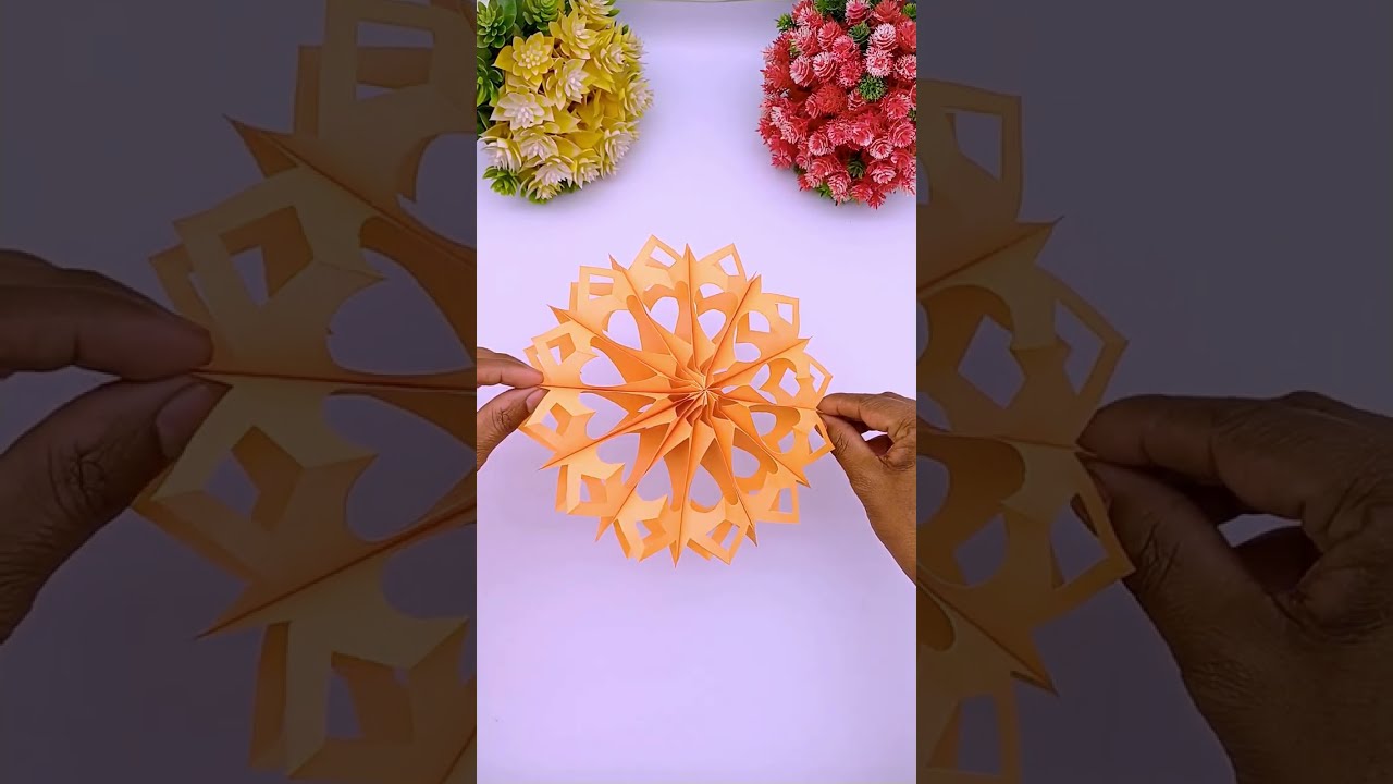 How to Make 3D Paper Snowflake for Home Decorations | Easy DIY Christmas Craft ❄️🎄