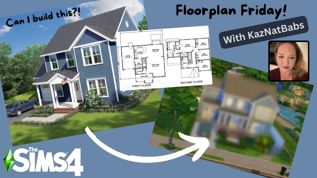 Floorplan Friday in The Sims 4: Blue Suburban Speed Build