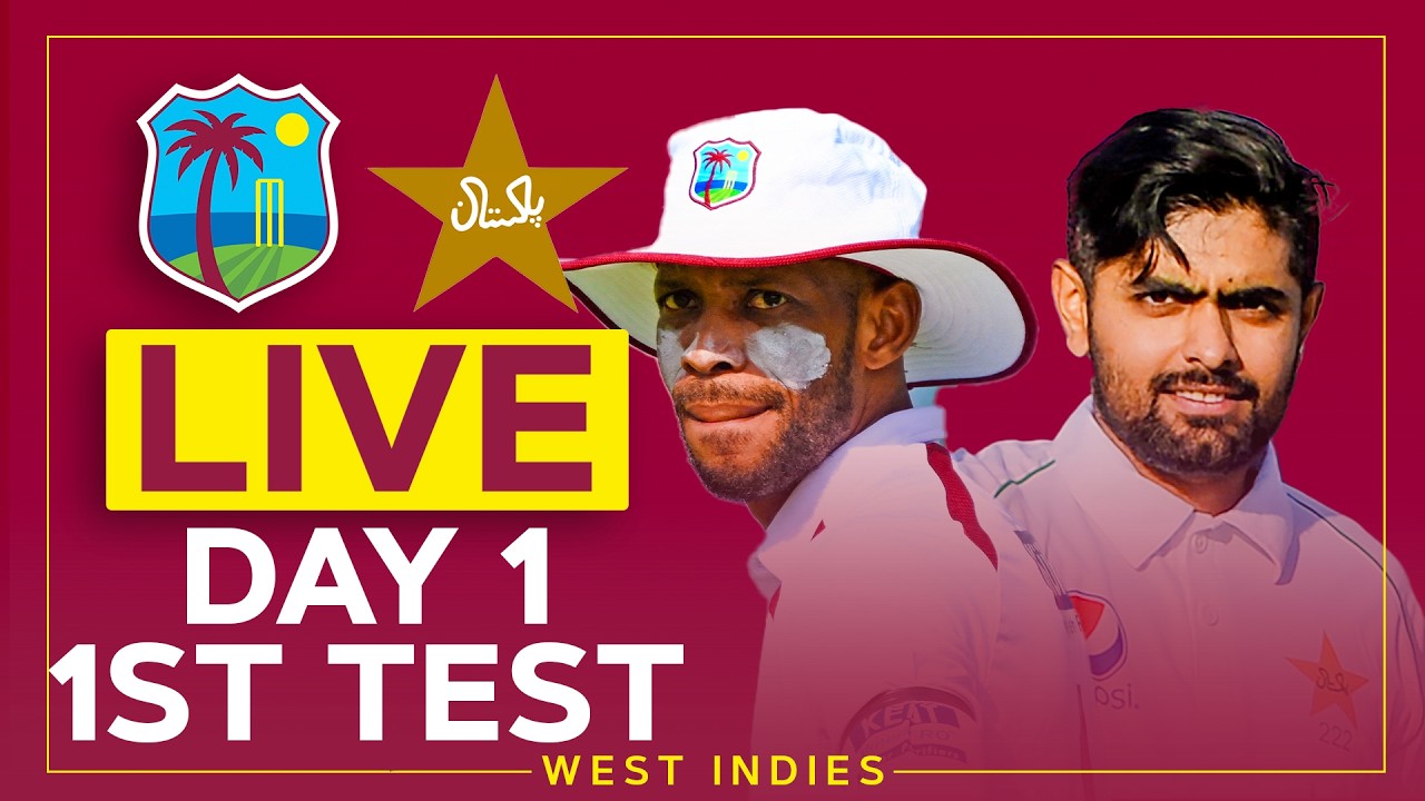🔴 LIVE | West Indies v Pakistan | 1st Test Day 1