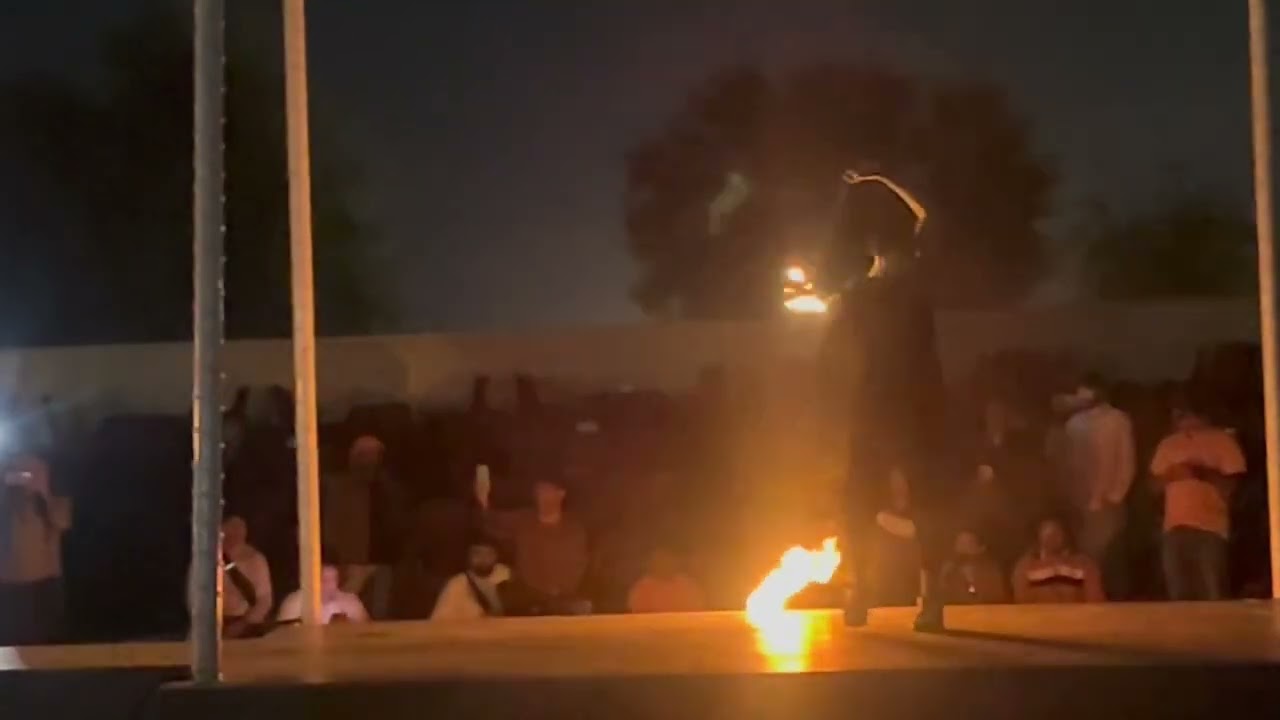 Dubai- desert safari fire- show