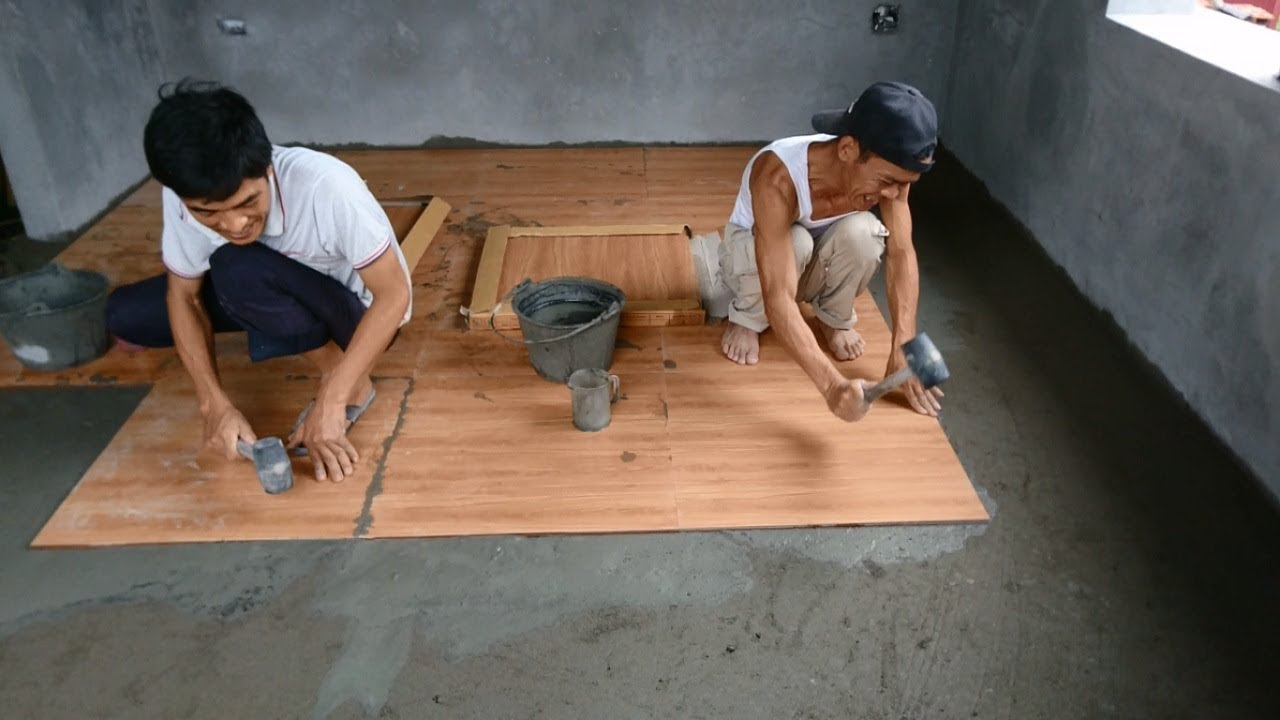 Excellent Building Bedroom Floor With Sand, Cement & How To Install Ceramic Tiles Step By Step