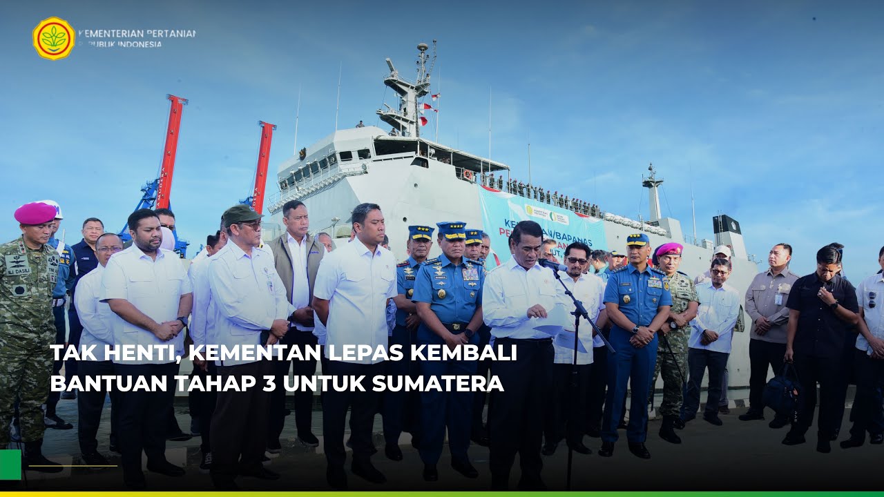 Tak Henti, Kementan Lepas Kembali Bantuan Tahap 3 untuk Sumatera