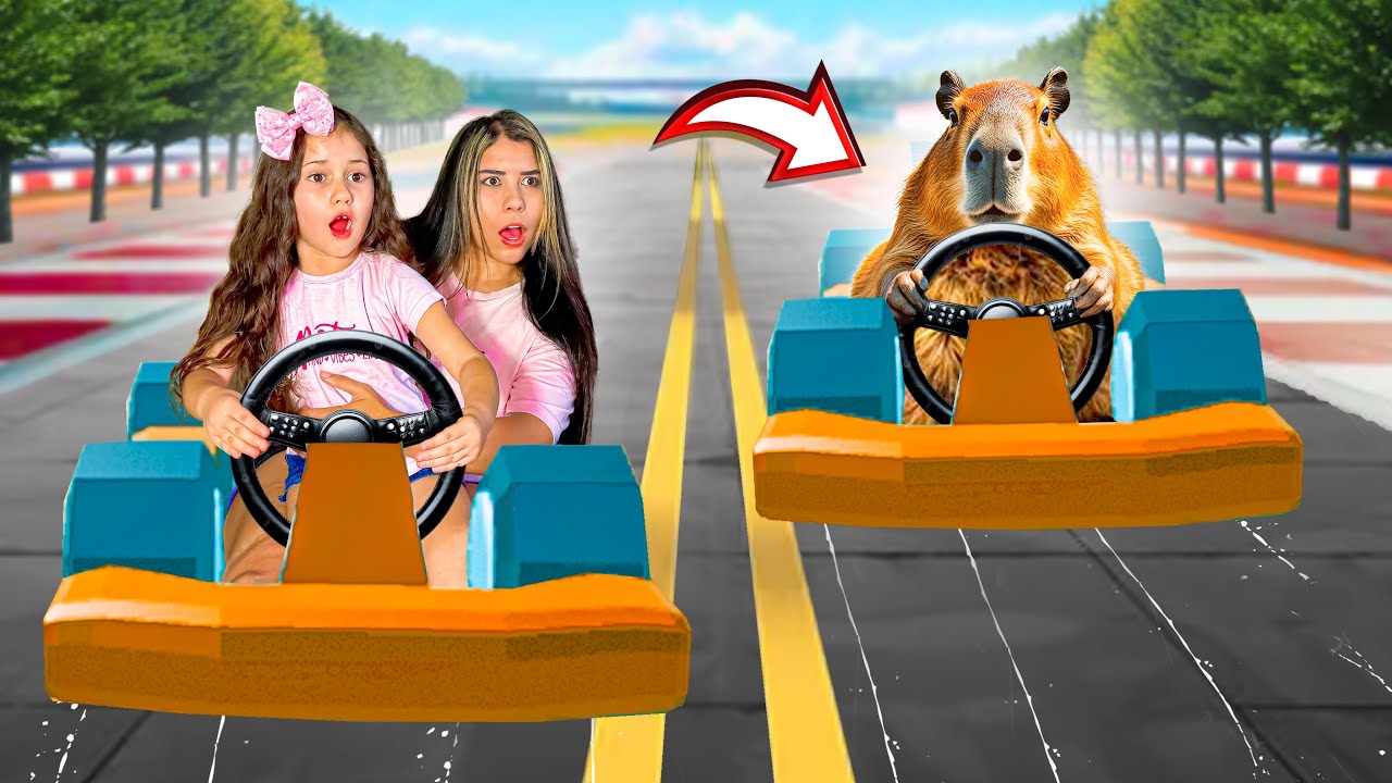 LARISSA E LAYRA TIVERAM QUE FUGIR DA CAPIVARA ASSUSTADORA!! 