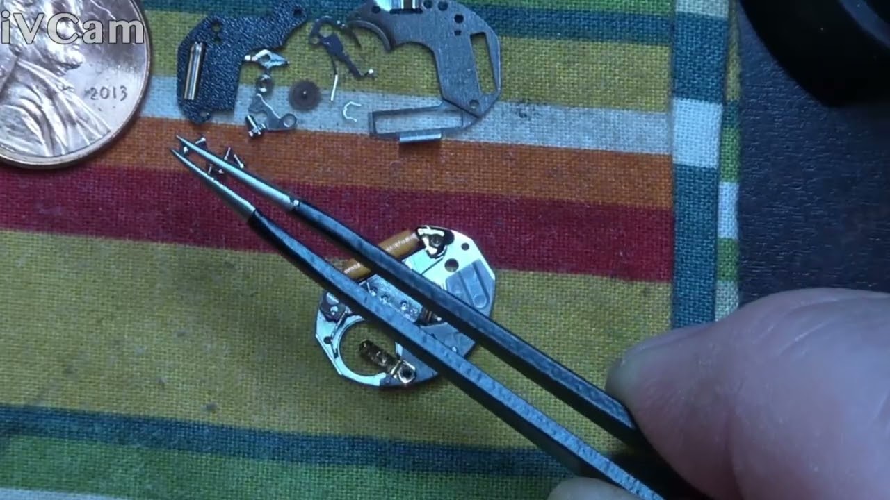 I finish taking apart a quartz movement just for practice