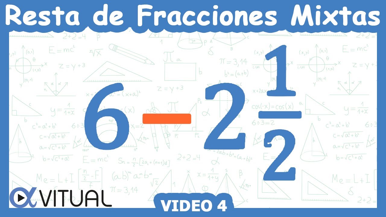 🟠 RESTAR a un ENTERO una FRACCIÓN MIXTA