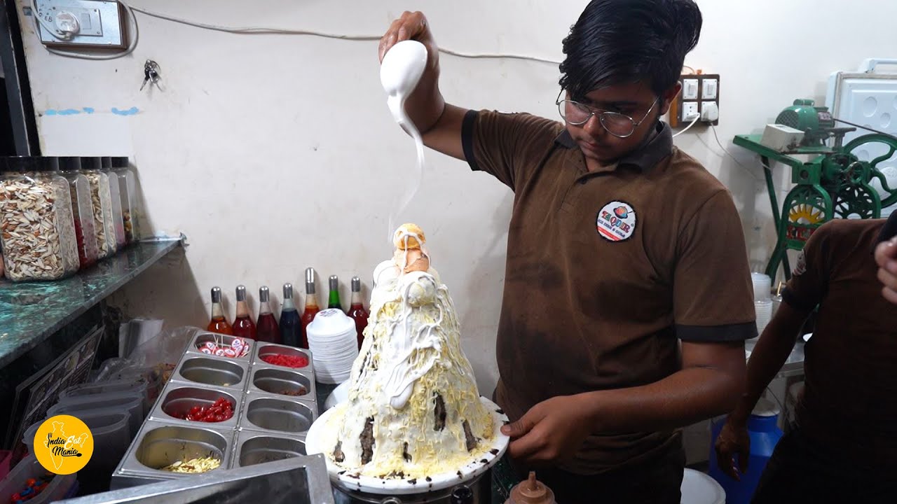 India's Biggest Burj Khalifa Ice Gola Rs. 600/- Only  l Taqdir Ice Dish Gola l Bharuch Street Food