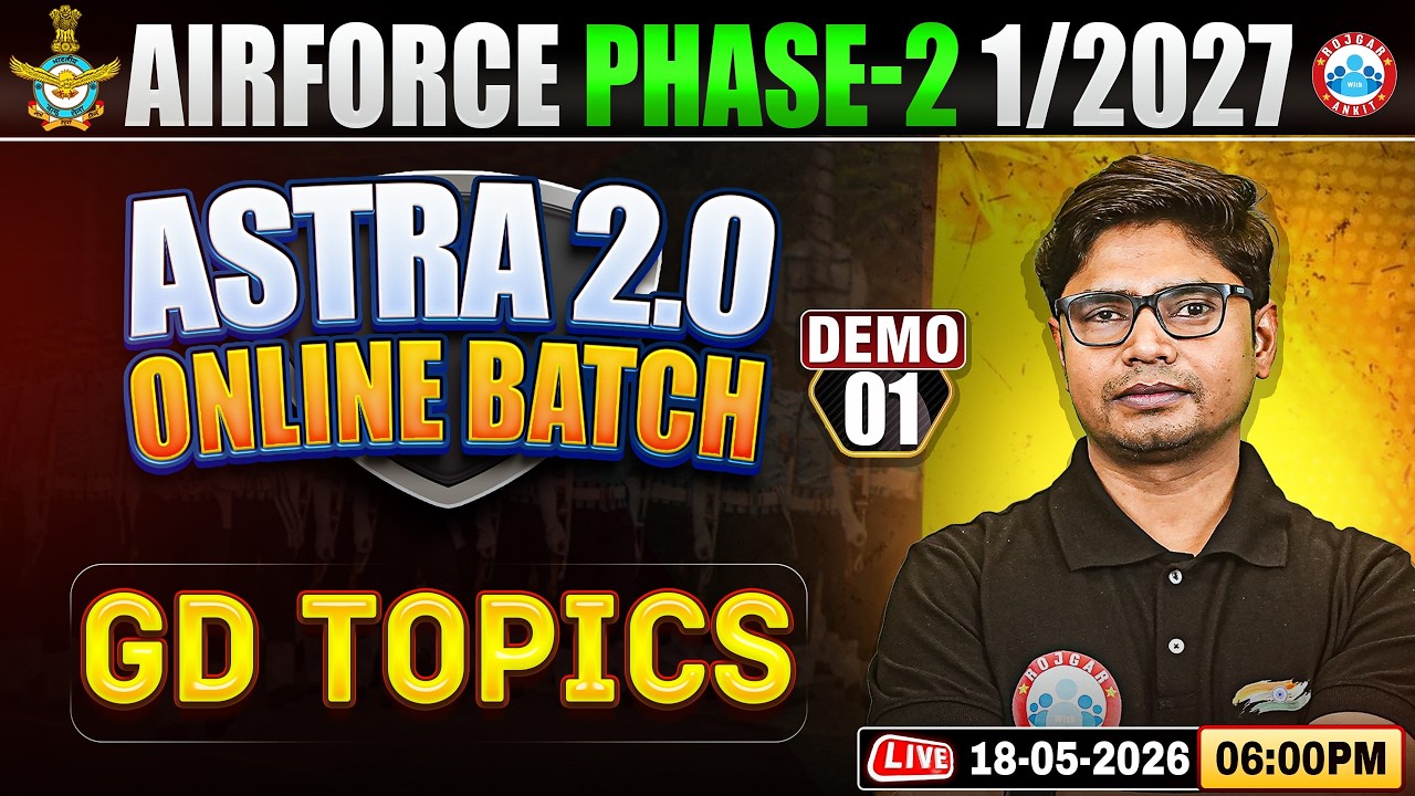 Airforce 1 2027 Phase 2 Preparation | Astra 2.0 Online Batch | Airforce GD Important Topics