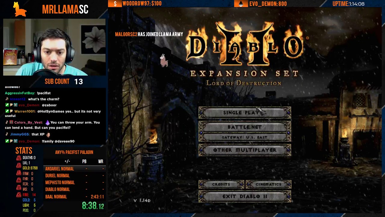 Diablo 2 - PACIFIST PALADIN SPEEDRUN