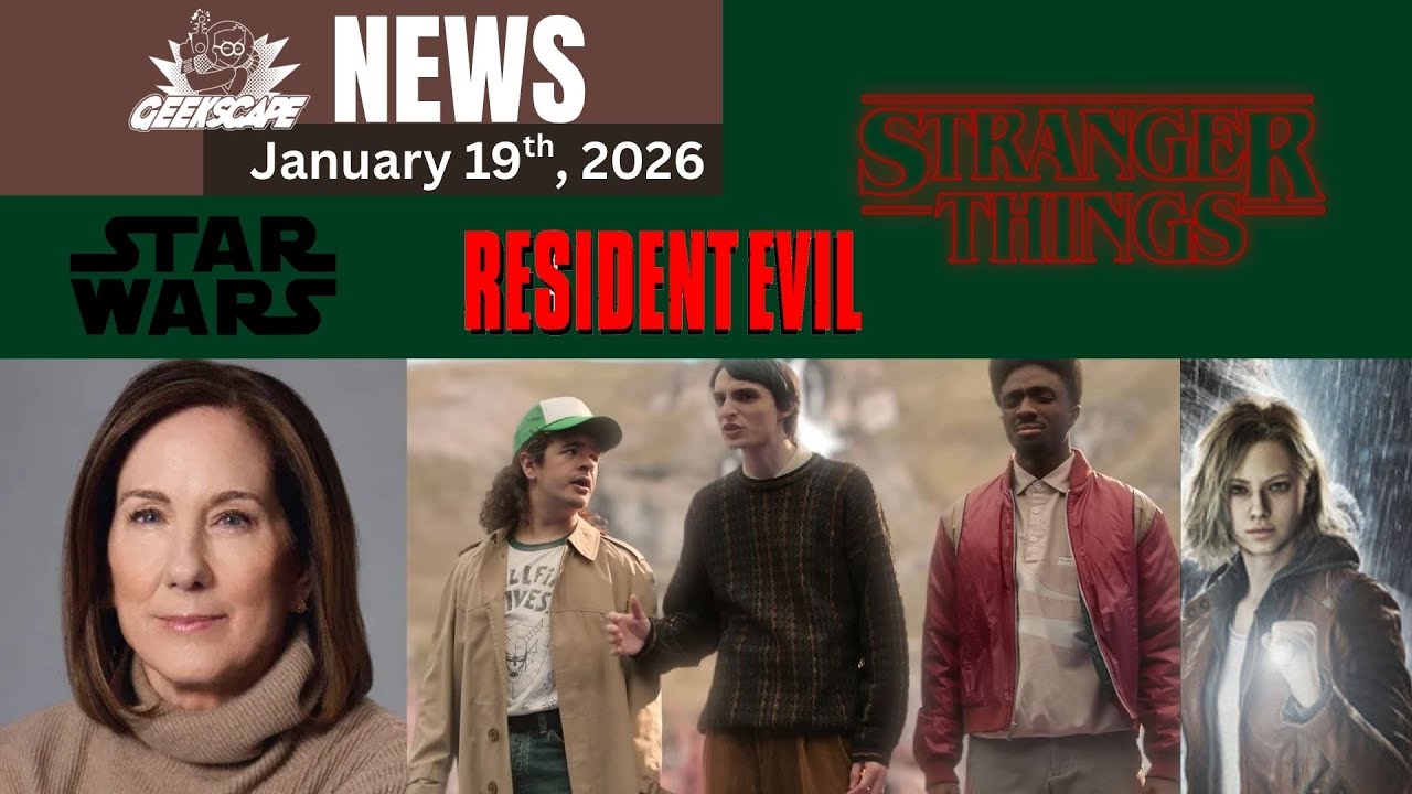 Geekscape News - Kathleen Kennedy  Leaves LucasFilm, Resident Evil Requiem Showcase & More (1/19/26)