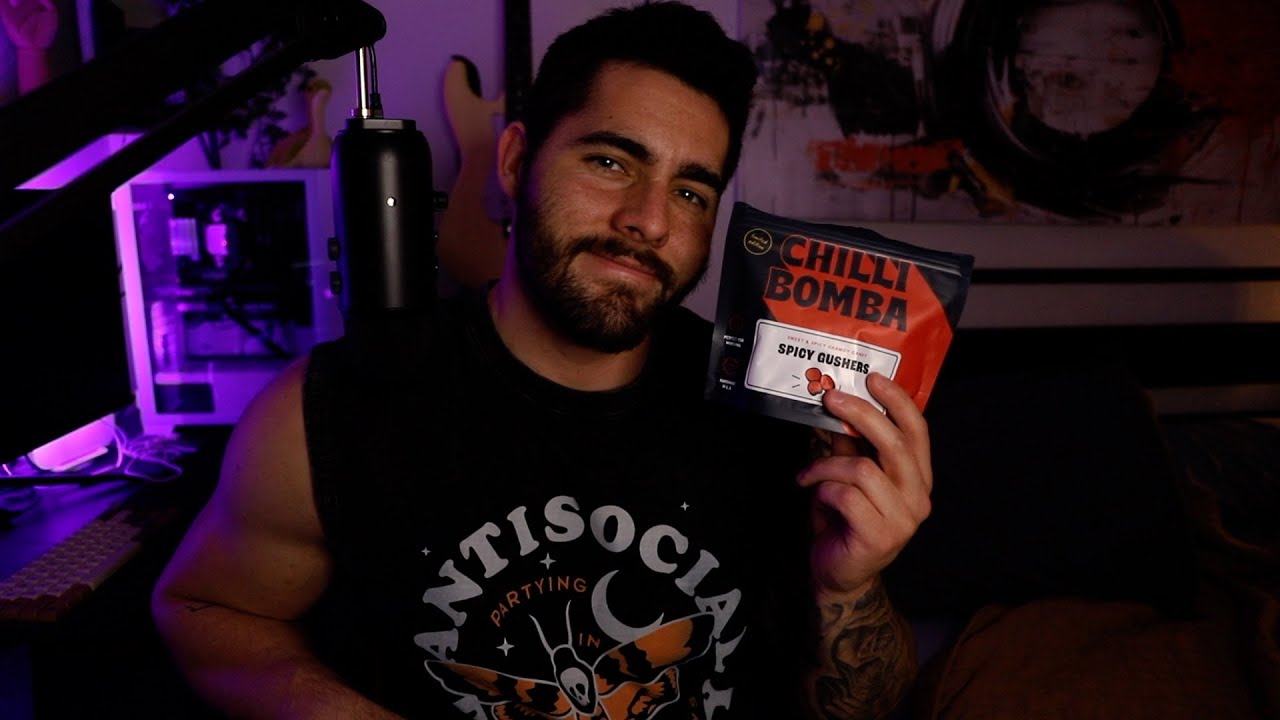 ASMR Eating Spicy Gushers And Rambling About Life - ASMR Mukbang