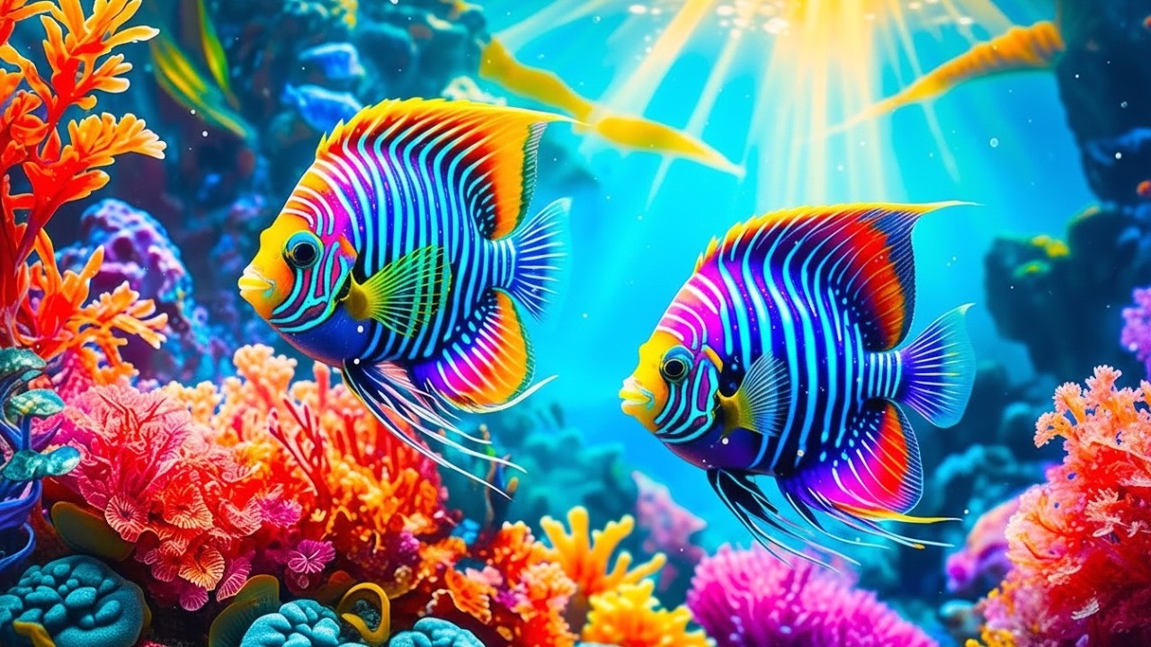 The Best 4K Aquarium 🐠 Explore the Stunning World of Sea Jellyfish and Beautiful Coral Reef Fish.#96