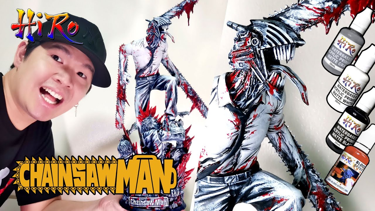 I CUSTOMIZED A CHAINSAW MAN STATUE! MANGA-STYLE CUSTOM BY RALPH CIFRA, ZAOHUA STUDIO (KO)
