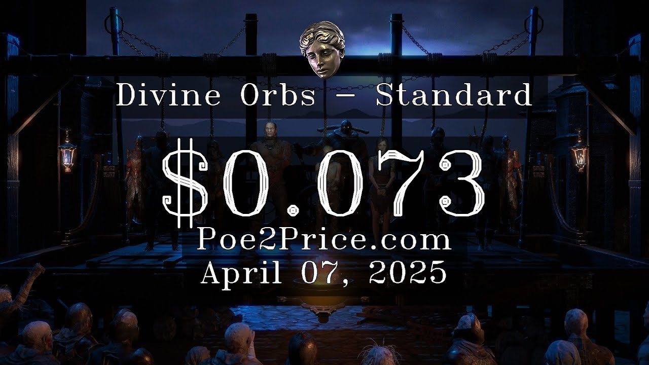 Divine Orbs Price $0.073 on April 07, 2025 in Path of Exile 2