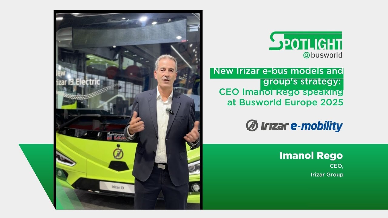 New Irizar e-bus models and group's strategy: CEO Imanol Rego speaking at Busworld Europe 2025