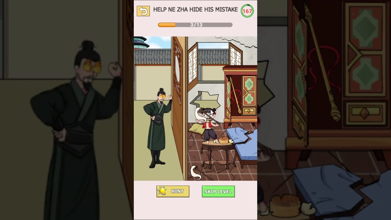 Tricky Twist Puzzle Level 107 Help Ne Zha Hide his Mistake