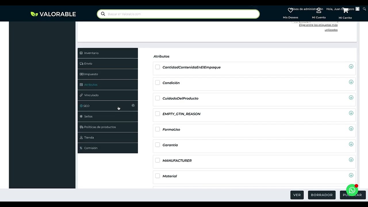 Cómo crear un producto nuevo desde la sección de tienda en Valorable