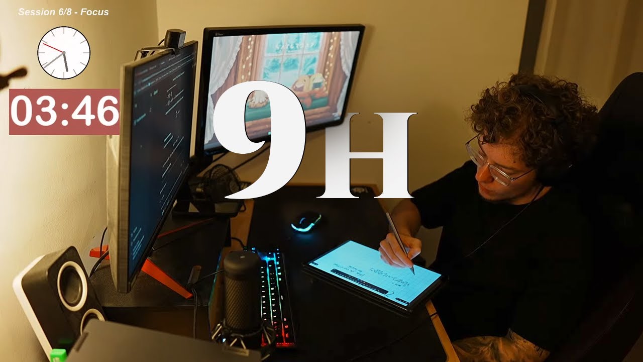 🔴 9-Hour Study With Me 📚 Engineering Student | Pomodoro 50/10 & Relaxing Music 🎧