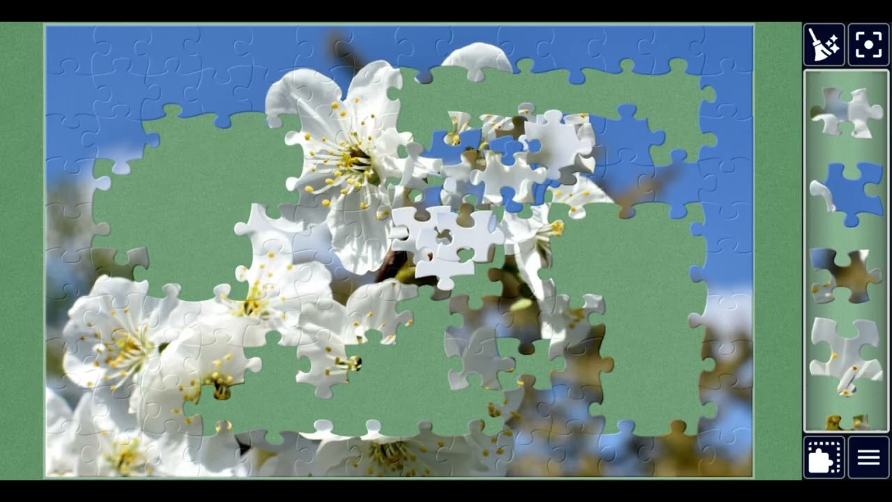 White Cherry Blossoms in Full Bloom💞🥰🎉💐jigsawpuzzle🧩🧩//#viralvideo #gaming @jigsawpuzzle667 