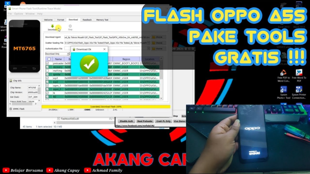 Flash Oppo a5s file tested | Gratis !!!