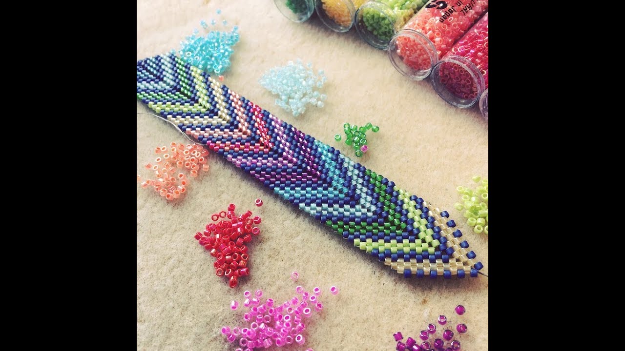 Bead Weaving Tutorial: Chevron or Arrow Bracelet