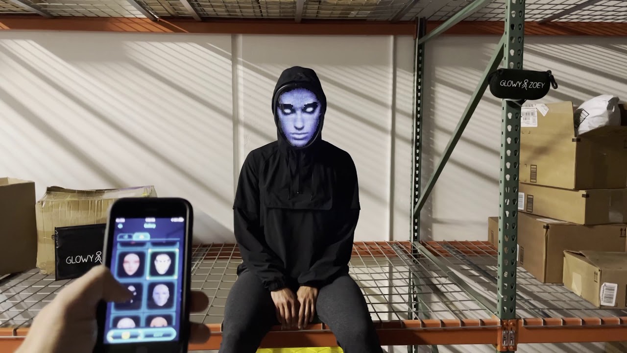 LED face transforming mask